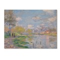 Trademark Fine Art Monet 'Spring By The Seine' Canvas Art, 24x32 AA00667-C2432GG
